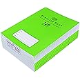 FIS® Exercise Book, Size 165x210mm, 60 Sheets, 120 Pages, 4 Line with Left Margin, Packet of 12 Pieces, Neon Green Cover with Mathematical Info-FSEB4LM120N