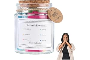 Onperpoe Vaso con versículos de la Biblia, minitarjetas de oración con versículos de la Biblia de colores, para escribir en cristal, regalo cristiano alemán para mujeres, regalo para cristianos