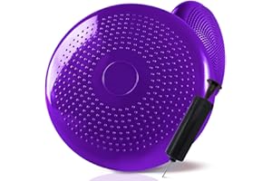 OcioDual Nadmuchiwana Poduszka Fioletowy, do jogi, fitnessu, pilates, ćwiczeń sportowych, treningu, antypoślizgowy nadmuchiwany dysk, powierzchnia z gumy PCV z ręczną pompką