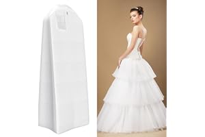 RUBESSIA Funda para Vestido de Novia Funda para Vestido 180cm Novia Resistente al Polvo y Manchas para VestidoVestidos Largos, Trajes, Vestidos, Abrigos, Americanas