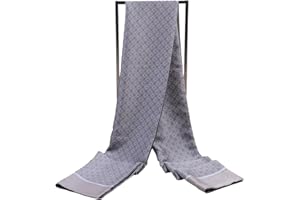 Leisofter Sciarpe Uomo Sciarpa di Seta di Lusso per Uomo, Scialle Avvolgente per Abbigliamento da Lavoro Regalo per Uomo, Fazzoletto da Collo Lungo per Inverno, Primavera, Autunno