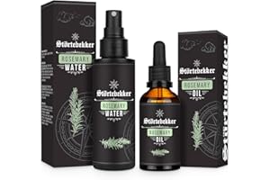 ‎STÖRTEBEKKER SHAVING ACCESSORIES Störtebekker® Premium Rosmarin Set – Rosmarinöl & Rosmarinwasser für Haare, Kopfhaut & Gesicht – Natürliches Haaröl & Feuchtigkeitsspray – Haarpflegeset vegan, ohne Silikone (175 ml)