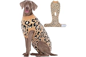 Kuoser Combinaison de Récupération Chirurgicale pour Chien, Chemise de Récupération Après Chirurgie pour Blessures Abdominales et Maladies de la Peau, Alternative au Collier et au Cône E