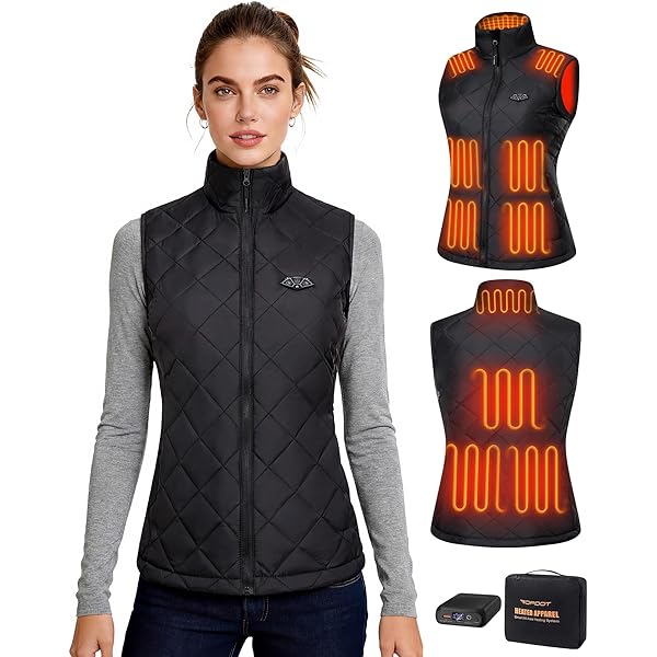 Chaleco Térmico, Calentamiento Rápido 5V Cuello Redondo De Bajo Voltaje Chaqueta De