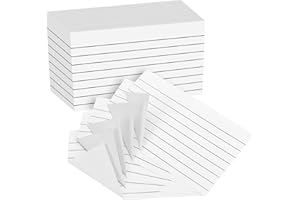 PENPRIS 300 SCHEDE A LINEE - Carte per ripasso bianche 5x3" [127x77mm] - Schede di studio, schede per appunti per ufficio, scuola, casa - Rif. PAP06WH300