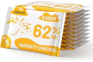 Boadw Control doble de la humedad 62% HR terpenos y protección del sabor, 8g regulador de humedad para almacenar hierbas protege hasta 28g - 10 piezas