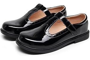 Naihoow Girl School Shoes Girls Black Mary Jane Flats School Shoes for Girls