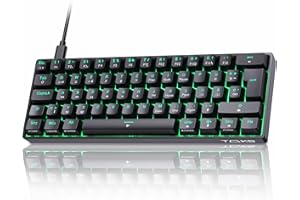 TMKB TECHNOLOGY MECHANICAL KEYBOARD TMKB T61SE Gaming Mechanische Tastatur mit Deutsches QWERTZ Layout,Rote Schalter,Schwarz