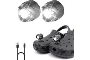 CORESLUX Croc Lights 2Pcs, Headlights for Croc Shoes with IPX5 Waterproof & 3 Light Modes Headlights, Croc Shoes Lights for Walking, Cycling, Adults, Kids