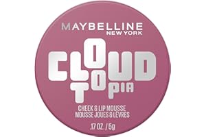 Maybelline New York - Blush en Mousse Multi-Usage - Joues & Lèvres - Fini Mat Flouté - Texture légère - Tenue Jusqu'à 14h - Résiste au Transfert - Cloudtopia - Teinte : 01 Twilight Berry