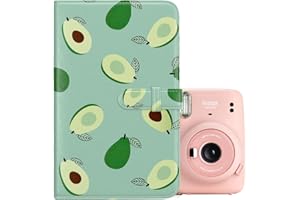 MUZIRI KINOKOO Álbum de fotos de 256 bolsillos para Instax Mini EVO/Mini 12/Mini Liplay/Mini 41 cámara fotos, Fuji Mini 11/40/99/90/25/9/8/7+ película de 3 pulgadas libro de fotos - Aguacate