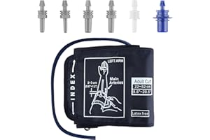 UNIKEEN Extra Large Blood Pressure Cuff 22-52cm, Replacement Electric Blood Pressure Cuff Adjustable Adult Blood Pressure Monitor Cuff with 6 Connectors Compatible with Most BP Monitors (Extra Large-Blue)
