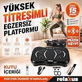 Y&uuml;ksek Titreşimli Egzersiz Platformu Bluetooth Masaj Aleti Ev Fitness Cihazı Diren&ccedil; Lastiği Hediye