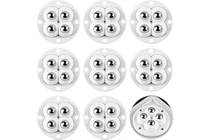 UOCAI 8 PCS Self Adhesive Caster Wheels, 360°Rotation Universal Pulley Castors Mini Swivel Wheels for Moving Appliances Small Furniture Trash Can Storage Box Bins
