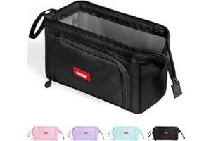 ANOMM Duże piórniki dla dziewcząt, chłopców, duża pojemność, piórnik z uchwytem, przenośny organizer na artykuły pa, torba do przechowywania do szkoły, biura, trwały piórnik dla dzieci