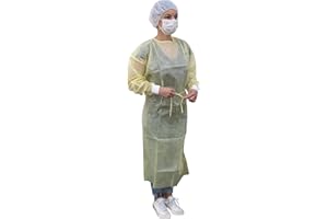 Medi-Inn Protective Disposable Gown for Methicillin-Resistant Staphlyococcus Aureus 139 x 139 cm Polypropylene/Polyethylene Pack of 10