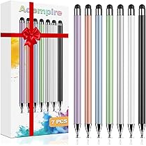 5 Penne Touch Screen 2 In 1 Per Cellulare E Tablet: Stilo Capacitiva Con Punta Rotonda E A Disco, Compatibile Con Tutti I Touchscreen (5 Colori) - 5