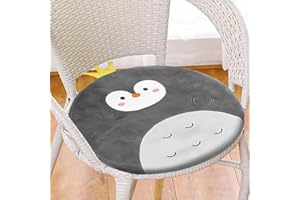 WANDGU Memory Foam Sitzkissen: 1 Stück Abnehmbarer Bezug, Cartoon Tier Runde Stuhlkissen, Weich und Komfortabel, für Kinderzimmer und Schule (40 x 40cm)