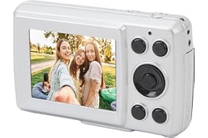 Digitalkamera, 1080P-Kamera, Digitale Point-and-Shoot-Kamera mit 16-fachem Zoom, Anti-Verwacklung, Kompakte Kleine Kamera für Jungen, Mädchen, Kinder, Tragbare Kamera für (Silber