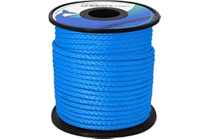 emma kites UHMWPE Braided Cord High Strength Least Stretch Tent Tarp Rain Fly Guyline Hammock Ridgeline Suspension for Camping Hiking Backpacking Survival Recreational Marine Outdoors 100Ft 1000