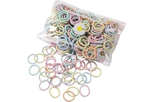 VILAGI 100Pcs Elastic Baby Hair Bands, Baby Hair Bobbles Elastics Hair Ties Ponytail Holders Candy Color Seamless Girls Hairbands Hair Accessories,2cm Hair Ties for Women Girls Kids Infants Toddler
