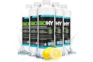 BiOHY Nettoyeur de vitres pour aspirateurs de vitres (6 x 1l Bouteille) | brillant éclatant sur toutes les surfaces | pour un nettoyage sans traces (Fenstersauger)