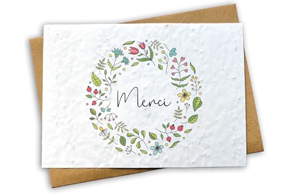 La Boite à Cookies Carte ensemencée Merci. Carte à planter Merci