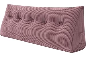 ‎CHILLY PILLEY chilly pilley® Stützkissen Cord Rückenkissen Lesekissen Bettkissen Wandkissen Keilkissen Bettstützkissen viele Farben, 140x50x20 (Hellrosa)