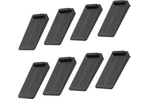 Topes para Puertas,Yosemy Cuña Puerta de Goma Antideslizante Apilable,Protección de Pared y Muebles (Negro, 8pcs)