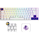 Akko 3068B Plus Tastiera da gioco meccanica ISO-DE/layout nordico, 3 modalità (BT5.0/2.4Ghz/Tipo C) Mini tastiera compatta co