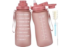 GXCROR Water Bottle 2 liter BPA Free Sports Bottle with Cap and Leak-proof, Suitable for Gyms, Schools and Offices, for Hiking, Cycling, Camping, Running, Yoga