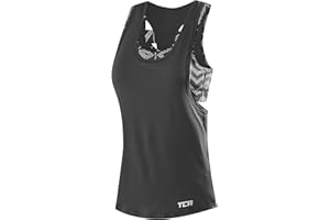 TCA Women’s Versa 2 in 1 Gym Workout Running Training Tank Top with Built n Bra and Removable Cups