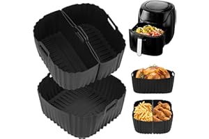 Ninipie Moule Silicone Air Fryer Accessoires pour Russell Hobbs Airfryer xxL 8L, 3 Pièces Friteuse pour Russell Hobbs 8L SatisFry 27170-56, Réutilisable Friteuse Air Fryer Silicone Liners Mould