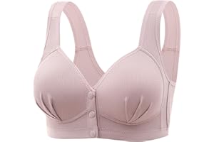 Cocila Women's Push up Bra Plus Size Women Sexy Lace Frongt Button Shaping Cup Adjustable Shoulder Strap Large Size Bra Women Bras Wireless Cotton Backless Sports Bras Women