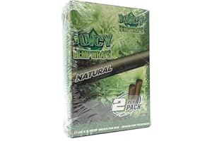 JUICY JAY PAPEL DE CAÑAMO JUICY BLUNT SABOR NARUTAL PACK DE 2 PAPELES (CADA ESTUCHE CONTIENE 25 PACKS)
