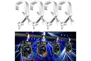 Abrazaderas de cabeza móvil, paquete de 4 unidades, abrazadera Czgor Lighting C.de carga de 180 libras, abrazadera de armadura de aleación de aluminio utilizada para luz par(38-76 mm, 180 libras)