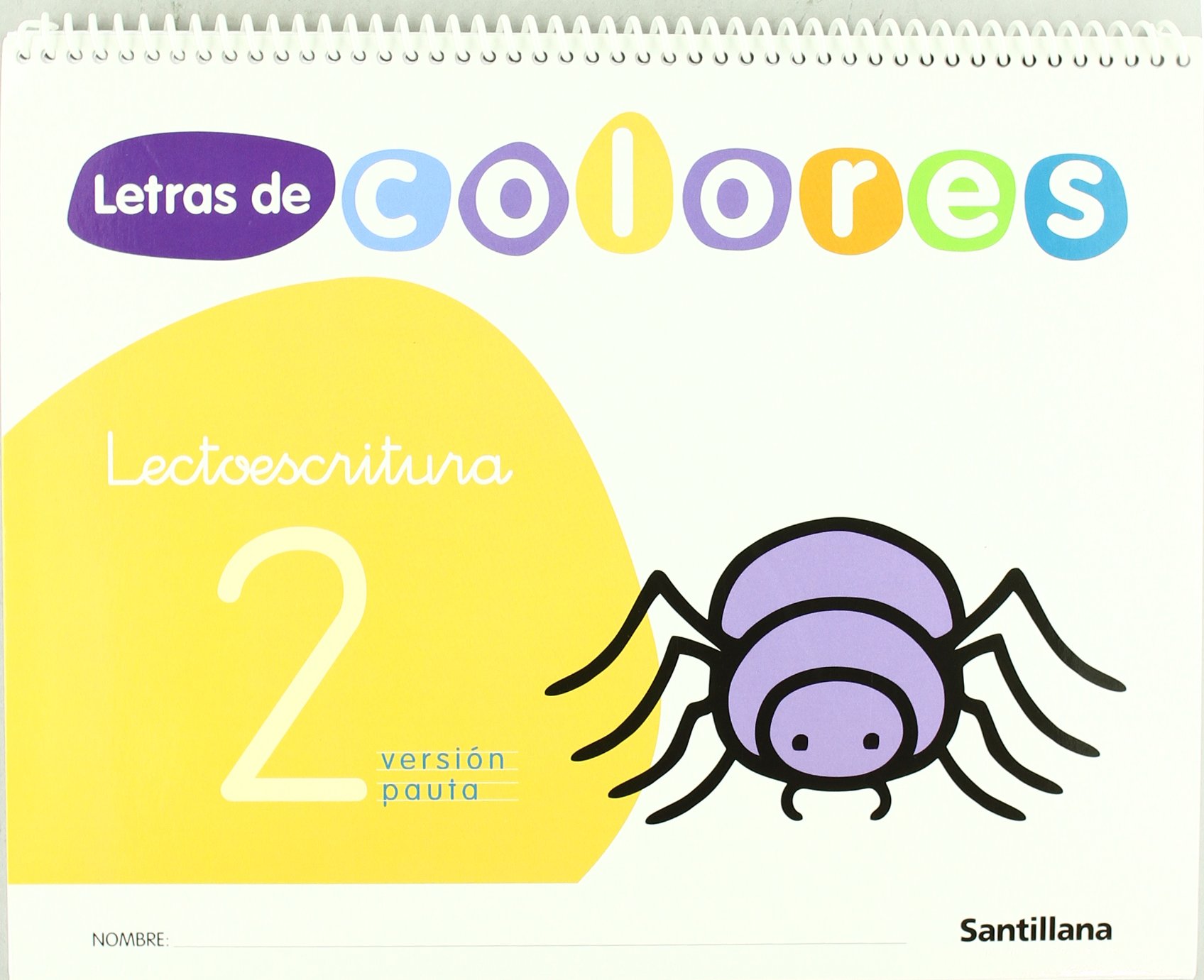 Letras de colores, lectoescritura, Educación Infantil. Cuaderno 2