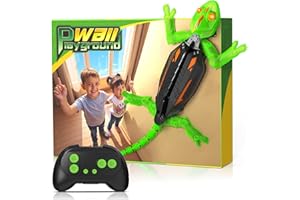 GraceDuck Glow-in-the-Dark Wall-Climbing RC Toy, Rechargeable Remote Control with LED Eyes, Climbing Walls, 360° Rotating, Climbing​ for Floor and Wall, Gift for Kids Aged 3+, Christmas Birthday