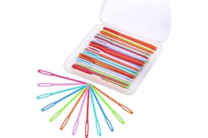 Benlay 50 Stück Kunststoff-Nähnadeln (7 cm/2,76Zoll), Kunststoff-Nadeln für Garn und Handwerk, Garnnadeln mit großer Öse, Sticknadeln zum Selbermachen, Nähen, Kunsthandwerk