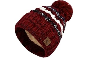 Morefaz Beanie Hat London Wool Knitted Nordic with Pom Pom Men's Women's Winter Warm SKI Snowboard Hats MFAZ Ltd