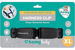 HOMYBABY® Chest Clip bébé - Empêche l’enfant de sortir les bras du harnais - Boucle de protection pour siège enfant - Pince harnais enfant - Clip de Poitrine Bébé