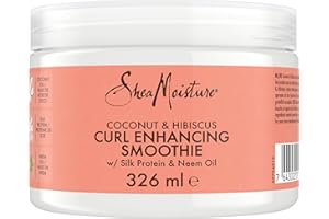 SHEA MOISTURE SheaMoisture Coconut & Hibiscus Curl Enhancing Smoothie – Sulphate-Free with Shea Butter, Neem Oil & Silk Protein – Defines Curls, Smooths Split Ends & Adds Shine, For Thick, Curly & Coily Hair 326 ml