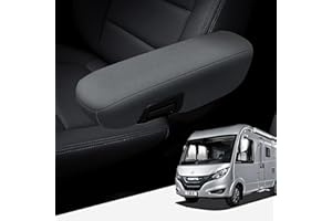 GIOVANNI BUTTI Armlehnenbezug für Vordersitze 4er Set, Rauchgrau, Auto Stuhl Armlehnenbezug passend für Hymer Komfort Armlehnen, Armlehnenschoner Universal Größe, Armstützenbezug Auto, SUV, LKW & Van