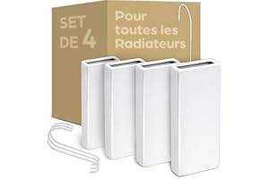 Praknu Humidificateur Radiateur Céramique - 4 Pièces avec Crochet de Suspension Flexible - Contrôle de l'humidité - Économie d'énergie - Diffusion Efficace de l'humidité