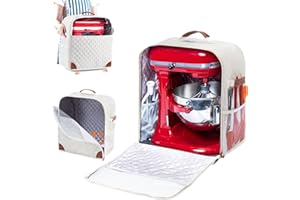 BAGSPRITE Housse pour mixeur sur Pied, avec Base coulissante, Compatible avec Les mixeurs KitchenAid, Sac de Rangement pour mixeur 4,5/5 litres, avec Poches pour Accessoires et ustensiles de Cuisine