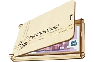 TAKULA Caja de Regalo de Boda, Caja de Regalo de Madera, Para Adultos, para Bodas, día de San Valentín, Cumpleaños, Bautizos/Congratulations