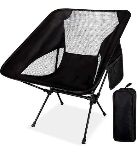 Sedia Pieghevole 120kg Sedia Pieghevole Spiaggia E Campeggio SNZ - Leggera Con Borsa Trasporto E Tascone Camping Chair Portatile Leggera - 5