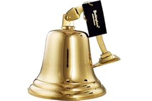 NAGINA INTERNATIONAL Buckingham – 17,5 x 22,5 cm, latón Macizo Barco/último Pedidos/Pub/Puerta Pared Bell, Oro