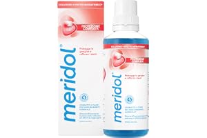 Meridol Antibakteriellt munvatten 400 ml, lugnar ömma tandkött, skyddar emalj, bekämpar plackbakterier, förhindrar blödande tandkött, 0% alkohol