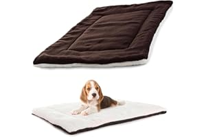 PARENCE. - Kissenmatte für Hunde und Katzen, 50 x 35 cm, wendbar, Braun & Weiß, weiche und Bequeme Matratze, waschbar, für Tiere – rutschfest und leicht